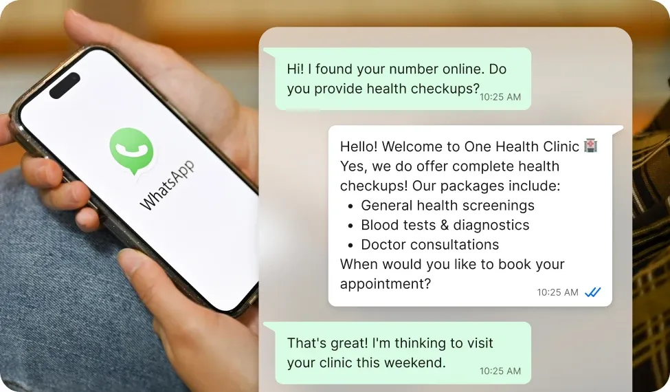 Handle Patient Queries on WhatsApp 24/7